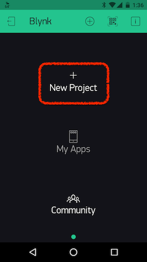 New Project + button