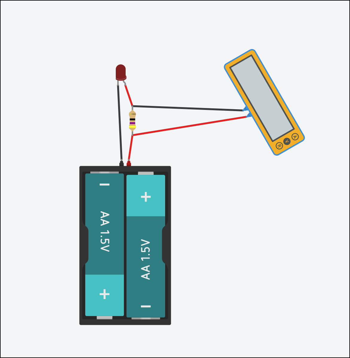 Measure voltage across the resistor