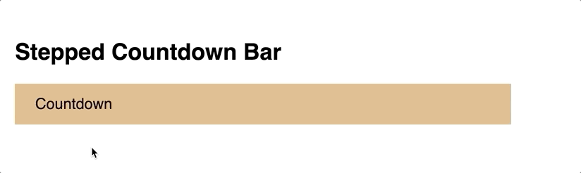 Sample Countdown Bar