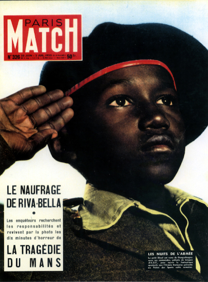 Barthes analysed the cover of Paris Match